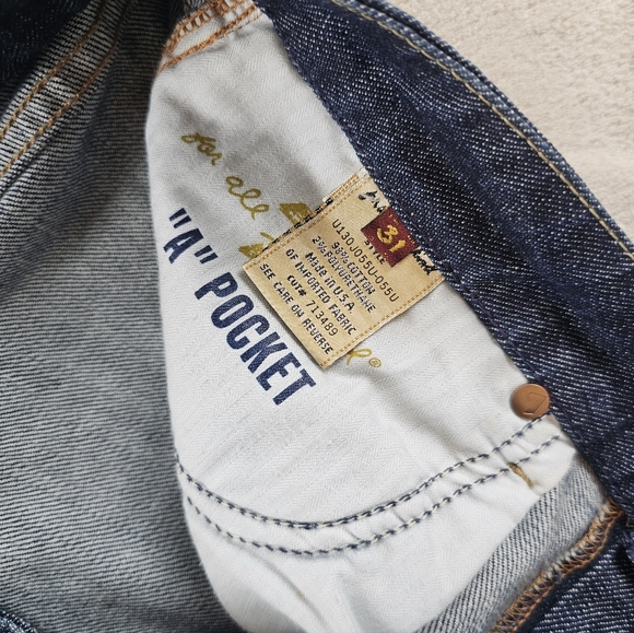 7 For All Mankind A Pocket Boot Cut Jeans Womens 31 Dark Wash Whiskered Cowgirl - Picture 3 of 10